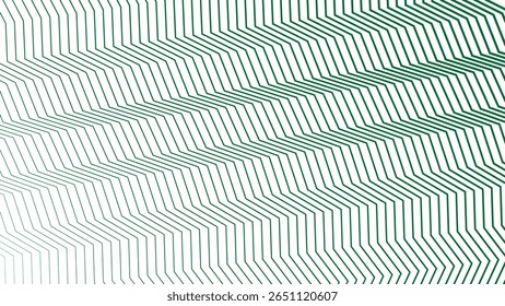 Green zig zag stripes line pattern background for modern abstract fabric wallpaper and digital design