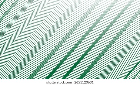 Green zig zag stripes line pattern background for modern abstract fabric wallpaper and digital design