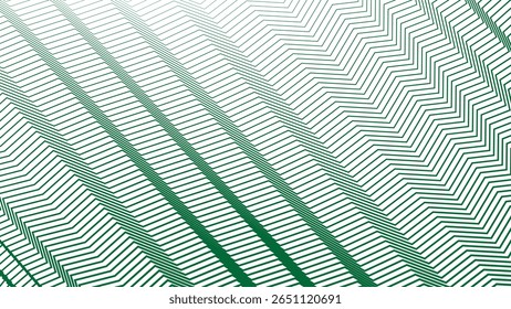 Green zig zag stripes line pattern background for modern abstract fabric wallpaper and digital design