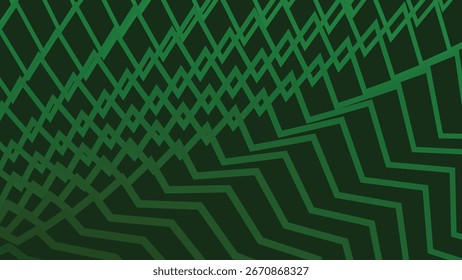 Green Zig Zag Stripes Line Abstract Background with Modern Geometric Pattern Design