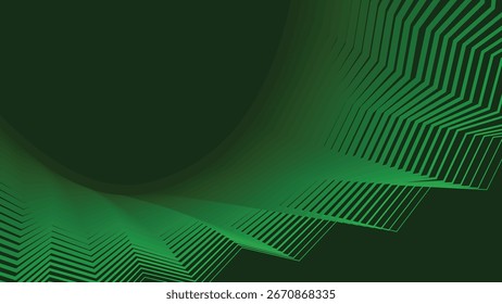 Green Zig Zag Stripes Line Abstract Background with Modern Geometric Pattern Design