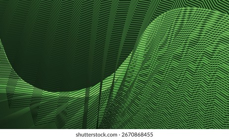 Green Zig Zag Stripes Line Abstract Background with Modern Geometric Pattern Design