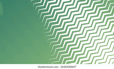 Green Zigzag Stripes Line Pattern Background for Fresh and Energetic Designs