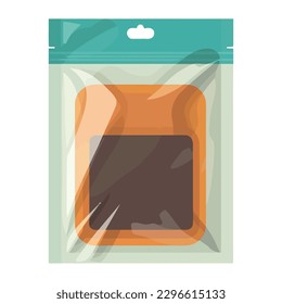 green zip bag plastic icon