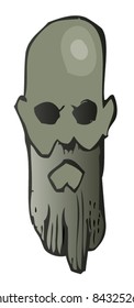 Green Zombie with a beard