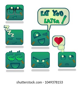 green zombie emoticon