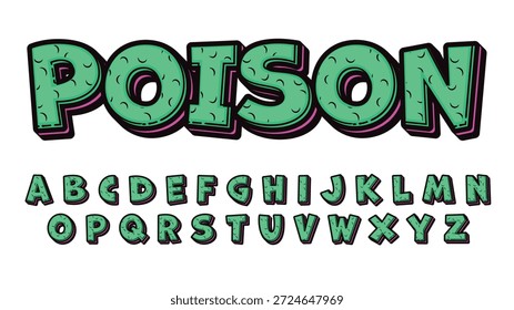 Efecto de texto Zombie Ooze verde