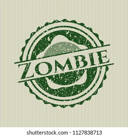 Green Zombie with rubber seal texture