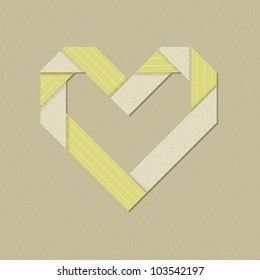 green-beige recycled papercraft