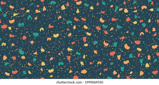 Green,Beige,yellow and Orange color Seamless Texture Terrazzo Floor, Abstract Terrazzo vector background.Marble floor for design.Vector illustrator