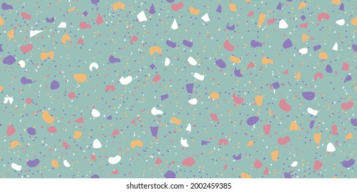 Green,Beige,yellow and Orange color Seamless Texture Terrazzo Floor, Abstract Terrazzo vector background.Marble floor for design.Vector illustrator