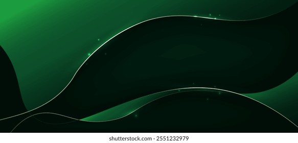 Green-black elegant, abstract polygon luxury background vector EPS 10