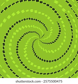 Green-Black Spiral Design Pattern. Can be used as a pattern for fabric, curtain, carpet, cushion, background, wallpaper, gift wrap, tile, laminate,  cover etc.