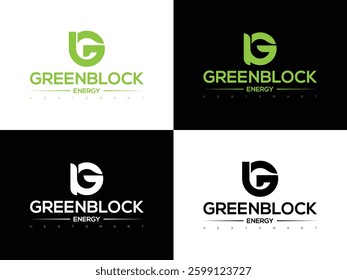 GreenBlock Energy HEAT SMART logo desing vector.eps