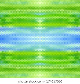 Green-blue abstract geometric vector background