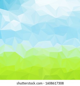 green-blue background for presentation, brochures. polygonal style