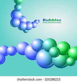 Green-blue bubbles. Abstract background. Eps10.
