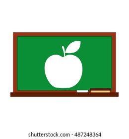 greenboard with school icon vector illustration design