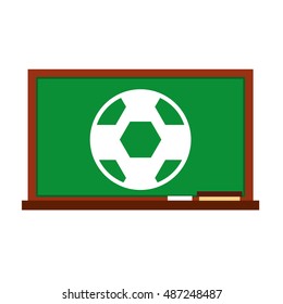 greenboard with school icon vector illustration design