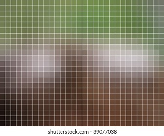 green-brown square tiles mosaic, vector