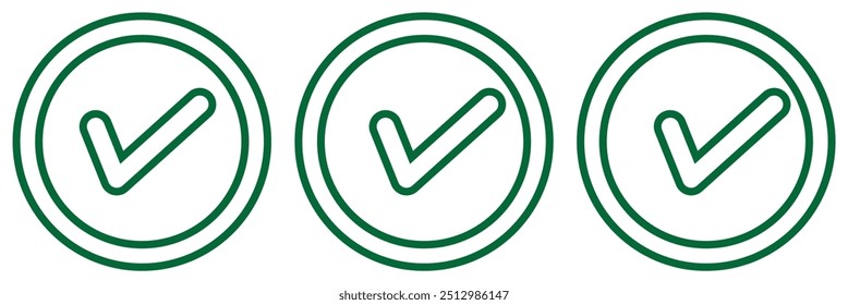 marca de seleção verde ícone símbolos vetor. símbolo para o site Computador e vetor móvel.
