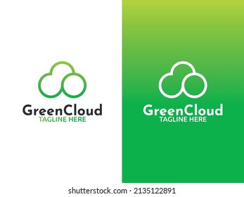 Diseño del logotipo GreenCloud - Plantilla de logotipo profesional