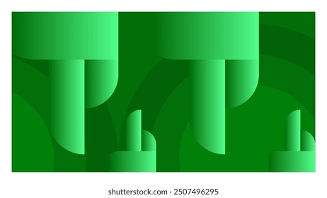 Green-colored minimalist geometry abstract background vector illustration. Suitable for backdrop texture and artistic projects