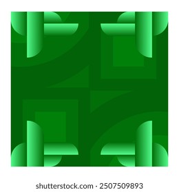 Green-colored minimalist geometry abstract background vector illustration. Suitable for backdrop texture and artistic projects