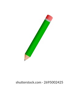 Ein grüner Bleistift, der zum Schreiben oder Zeichnen verwendet wird.	
