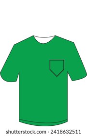 diseño de maqueta de camisetas de color verde