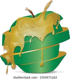greene apple in gold honye gradient texture
