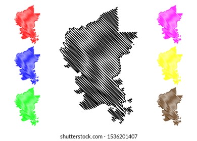 Greene County, Alabama (Counties in Alabama, United States of America,USA, U.S., US) map vector illustration, scribble sketch Greene map