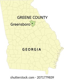 Greene County Town Greensboro Location On Stock Vector (Royalty Free ...