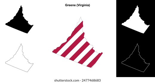 Greene County (Virginia) outline map set