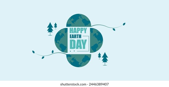 A Greener World Beautiful Earth Day Illustration Design