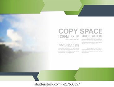 Greenery Background template for presentation with empty copy space. illustration vector artwork