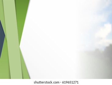 Greenery Background template for presentation with empty copy space. illustration vector artwork