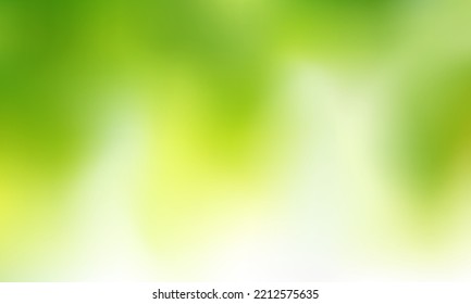 Vegetación Paisaje arbóreo borroso. Limpiar el fondo del degradado. Colores verdes vibrantes. Luminosidad suave Diseño moderno. Plantilla para afiches, banners publicitarios, folletos, volantes, carteles, sitios web. Imagen vectorial EPS