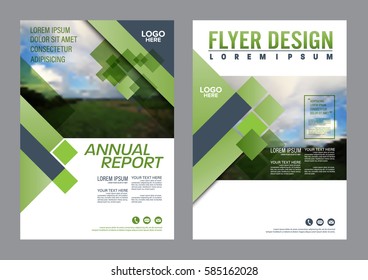 Greenery Brochure layout banner design template. Annual Report Flyer Leaflet cover Presentation Modern background. illustration vector artwork