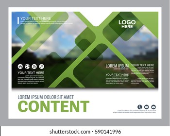 Greenery brochure layout banner design template. Annual report flyer leaflet cover presentation Modern background. illustration vector artwork
