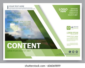 Greenery brochure layout banner design template. Annual report flyer leaflet cover presentation Modern background. illustration vector artwork