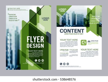 Greenery Brochure Layout design template. Annual Report Flyer Leaflet cover Presentation Modern background. illustration vector in A4 size