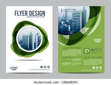 Greenery Brochure Layout design template. Annual Report Flyer Leaflet cover Presentation Modern background. illustration vector in A4 size