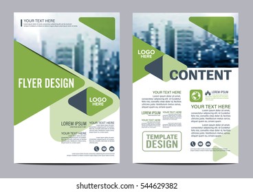 Greenery Brochure Layout design template. Annual Report Flyer Leaflet cover Presentation Modern background. illustration vector in A4 size