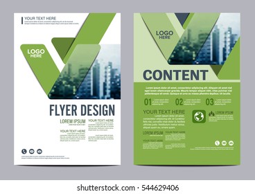 Greenery Brochure Layout design template. Annual Report Flyer Leaflet cover Presentation Modern background. illustration vector in A4 size