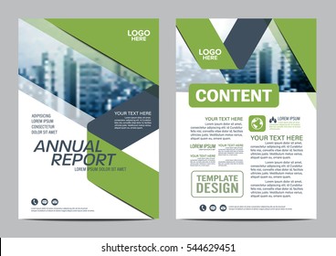 Greenery Brochure Layout design template. Annual Report Flyer Leaflet cover Presentation Modern background. illustration vector in A4 size