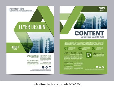Greenery Brochure Layout design template. Annual Report Flyer Leaflet cover Presentation Modern background. illustration vector in A4 size