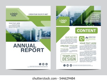 Green Brochure Cover Flyer Poster Design Stock Vector (Royalty Free ...