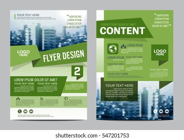 Greenery Brochure Layout design template. Annual Report Flyer Leaflet cover Presentation Modern background. illustration vector in A4 size