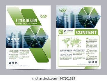 Greenery Brochure Layout design template. Annual Report Flyer Leaflet cover Presentation Modern background. illustration vector in A4 size